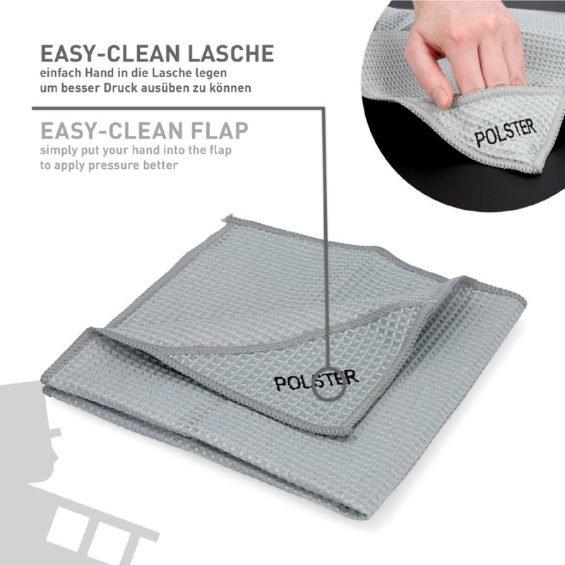NIGRIN Performance chiffon microfibre pour tissu, 400×400 mm, 80% polyester 20% polyamide